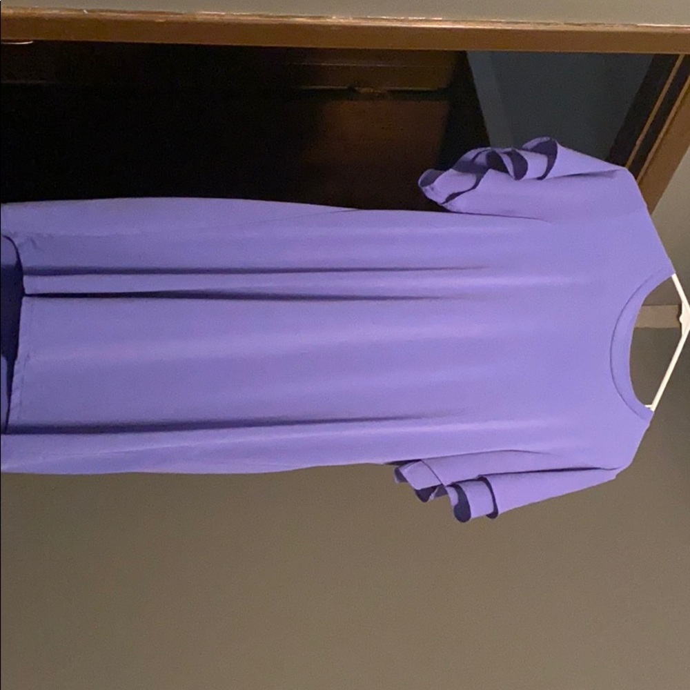 Periwinkle/lavender flutter sleeve dress
